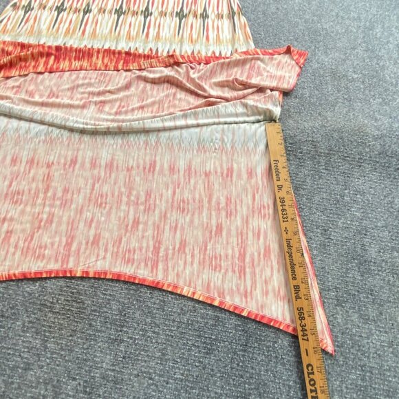 Chico's Skirt Women's 2 US Medium Asymmetrical Midi Tribal Boho Cottage Fairy‎ - Picture 7 of 16